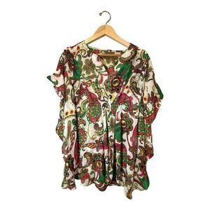 LaLeela Women's Swim Cover-Up Floral Paisley Beachy‎ One Size